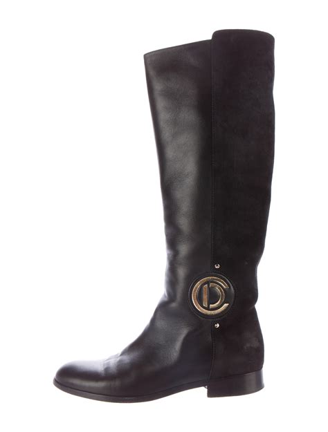 dior knee boots daya|Dior leather boots for women.